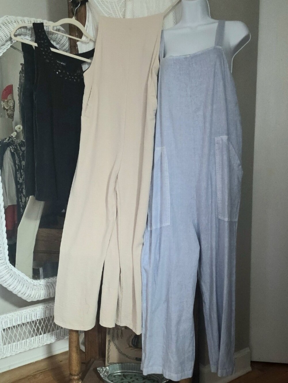 ×6 Medium Pieces Pocketed Jumpsuits Blouses Lace Beaded Lagenlook Cottogecore